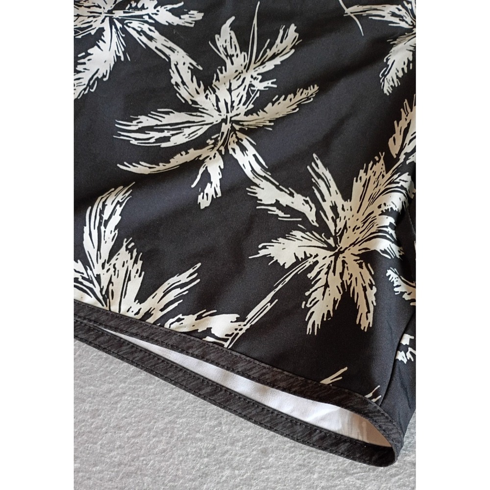 American Eagle Men's Size Large Swim Board Shorts Tropical Print Black/White - Picture 10 of 14